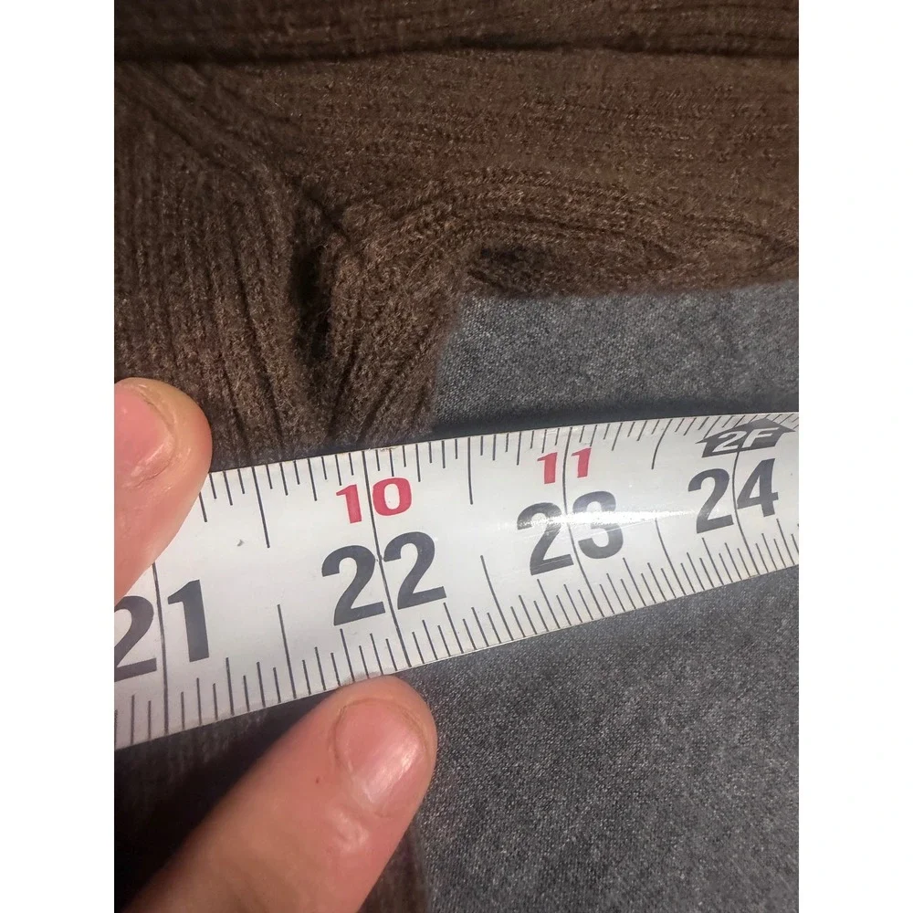 Vintage Levis Brown Cotton Crewneck Sweater Mens Large 90s Ribbed Knit Pullover